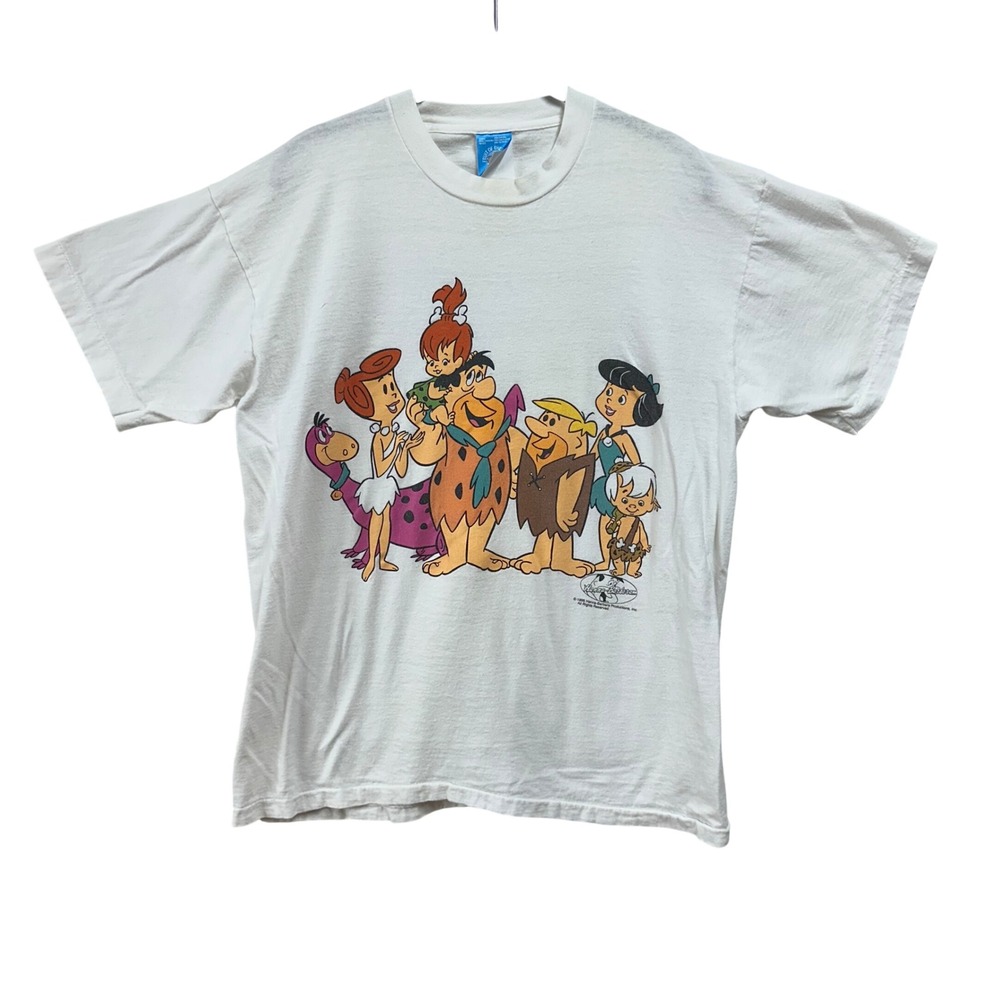 VTG 1995 Hanna-Barbera The Flintstones group graphic T-shirt single stitch L